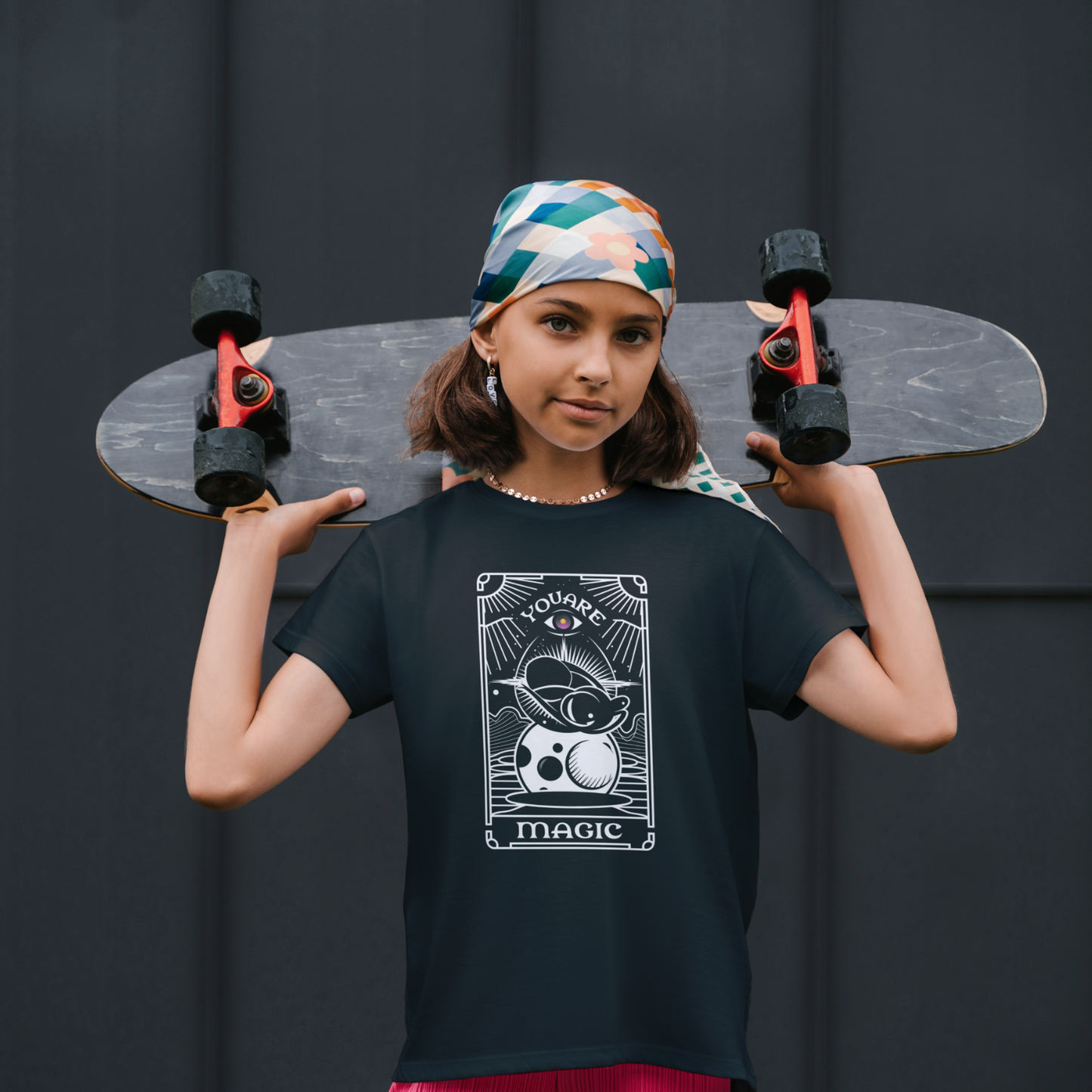 Samurai mask Printed T-Shirt - Regular Fit ( Both side print )