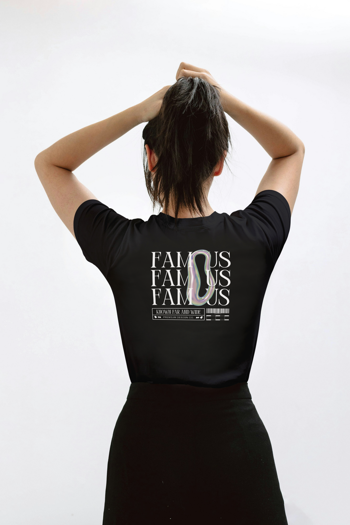 "FAMOUS Dual-Side Graphic Tee – Women's Premium Edition by ASTER STORE"