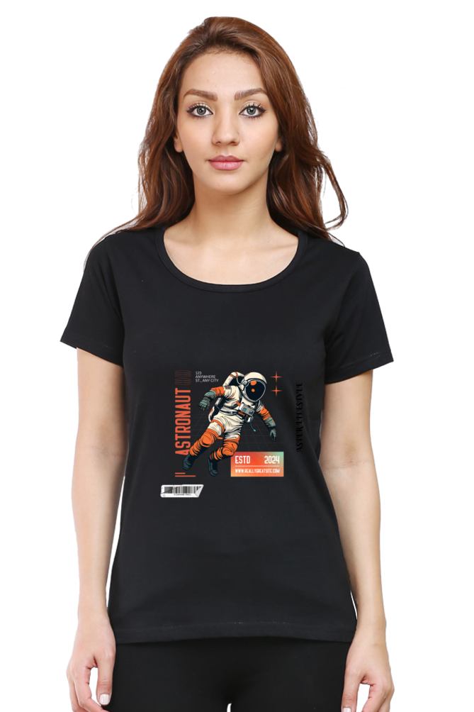 “ASTRONAUT IN MOTION” Women’s Regular Fit Graphic Tee – ASTER STORE Exclusive