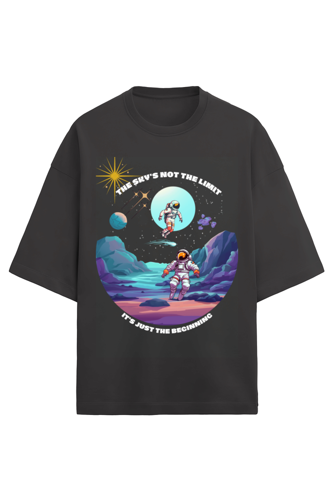 “The Sky Is Not The Limit” – Terry Oversized Unisex Graphic Tee