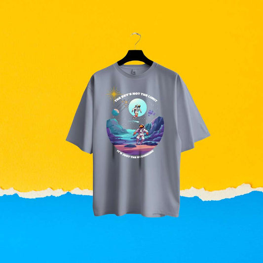 “The Sky Is Not The Limit” – Terry Oversized Unisex Graphic Tee