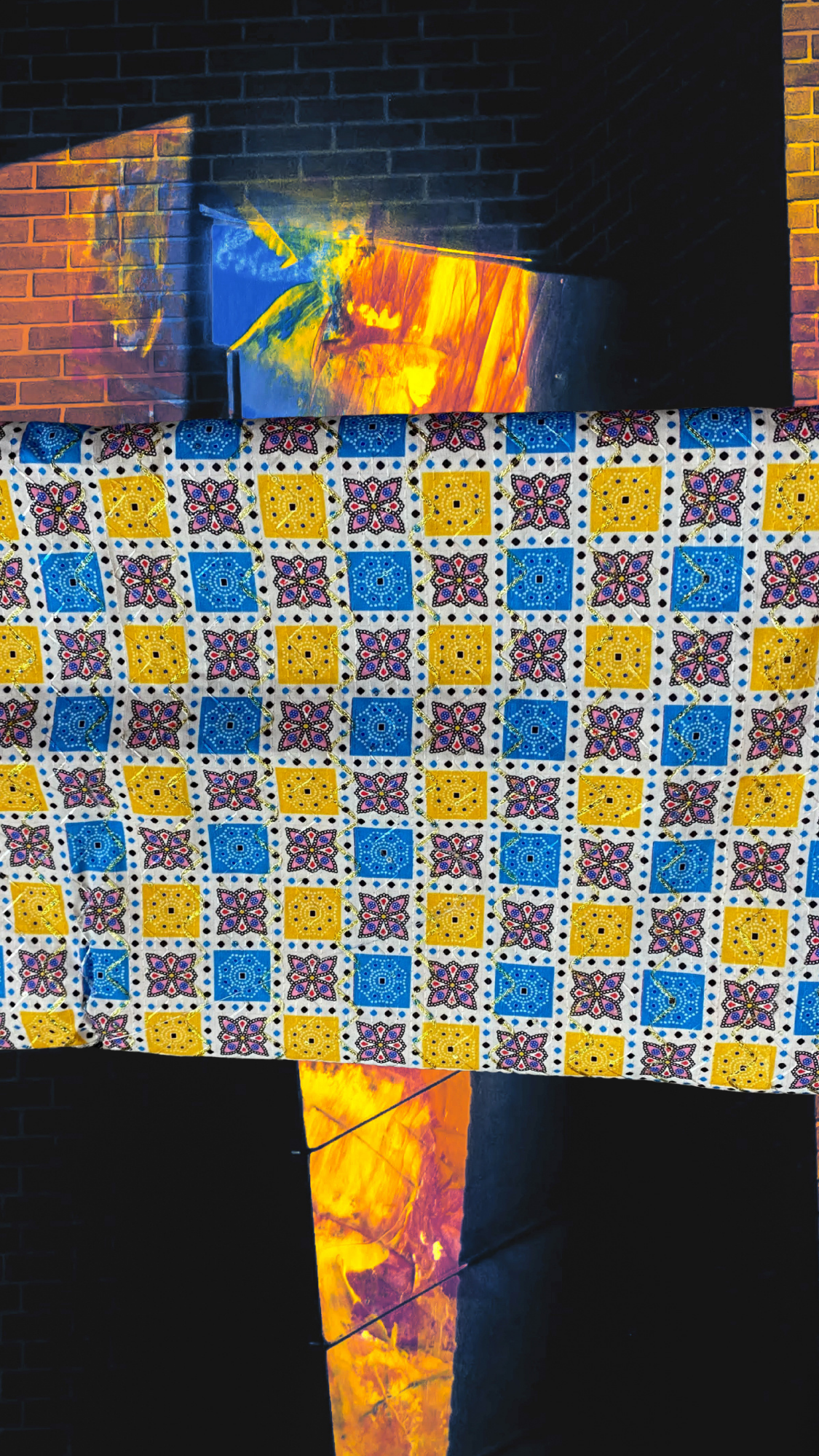 Urban Canvas – Light Blue Denim Jacket with Colorful Back Print