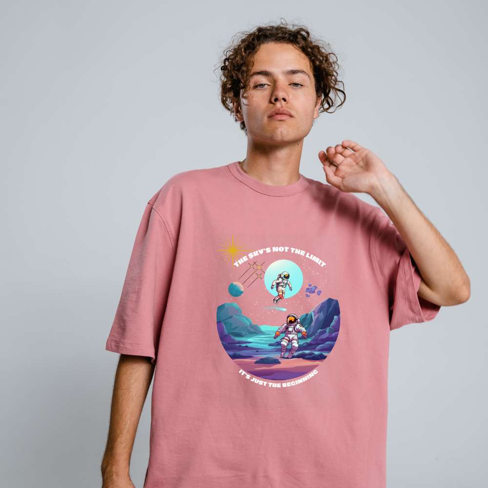 “The Sky Is Not The Limit” – Terry Oversized Unisex Graphic Tee