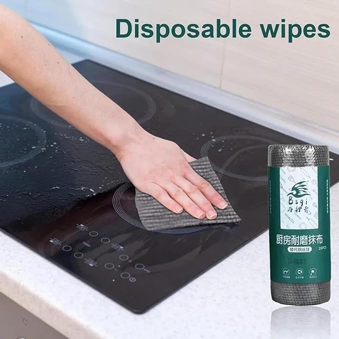 🧽 Microfiber Cleaning Cloth Roll 25Pcs (Pack Of 2)