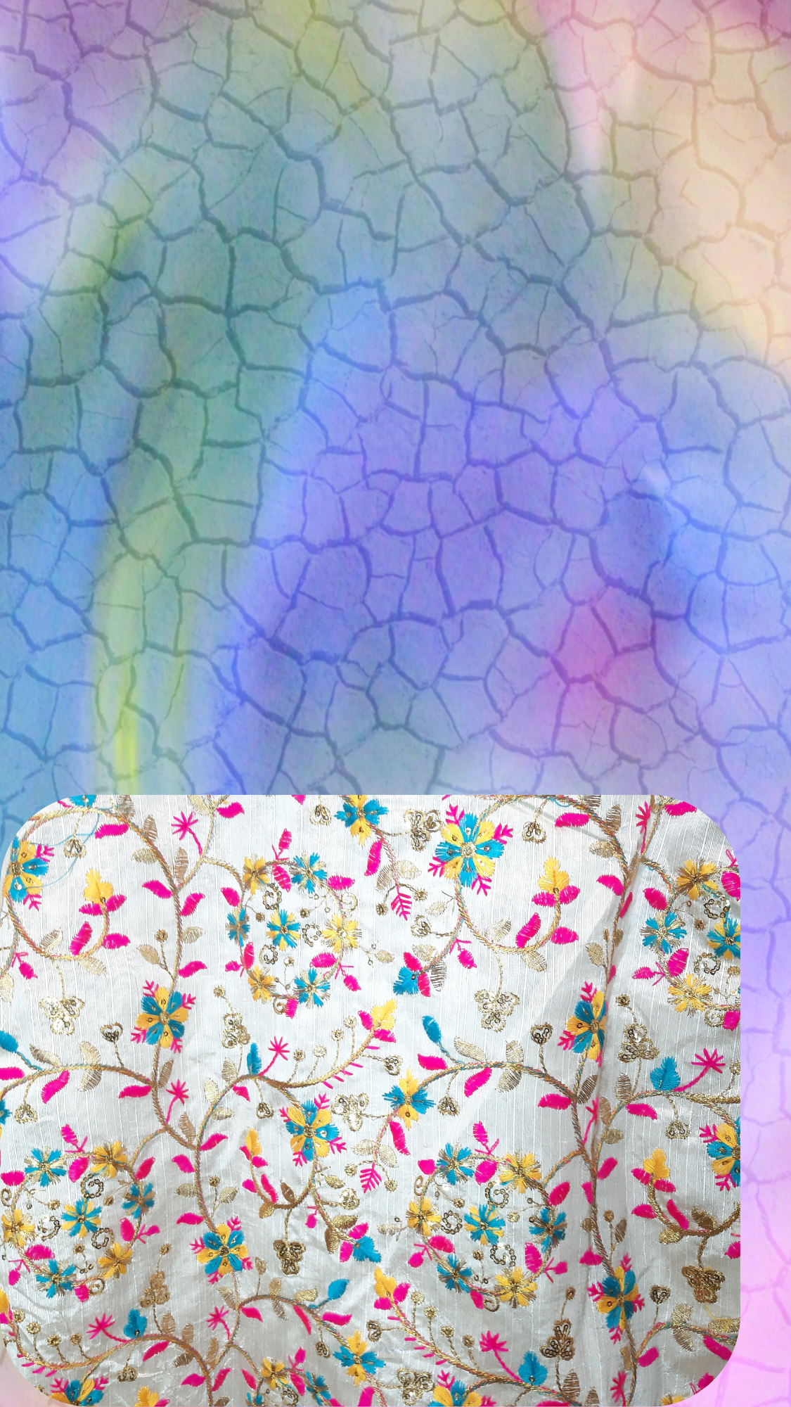 🤎Sand Whisper – Beige Denim Jacket with Beige Thread Embroidery