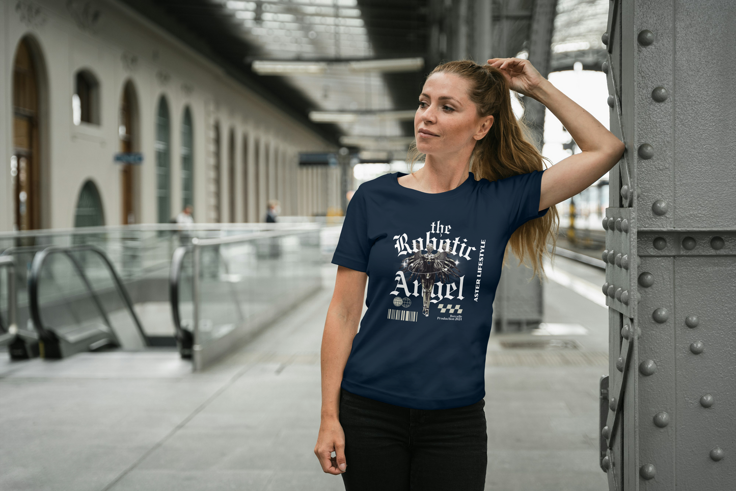 "Robotic Angel Graphic Tee – Women's Regular Fit by ASTER STORE"