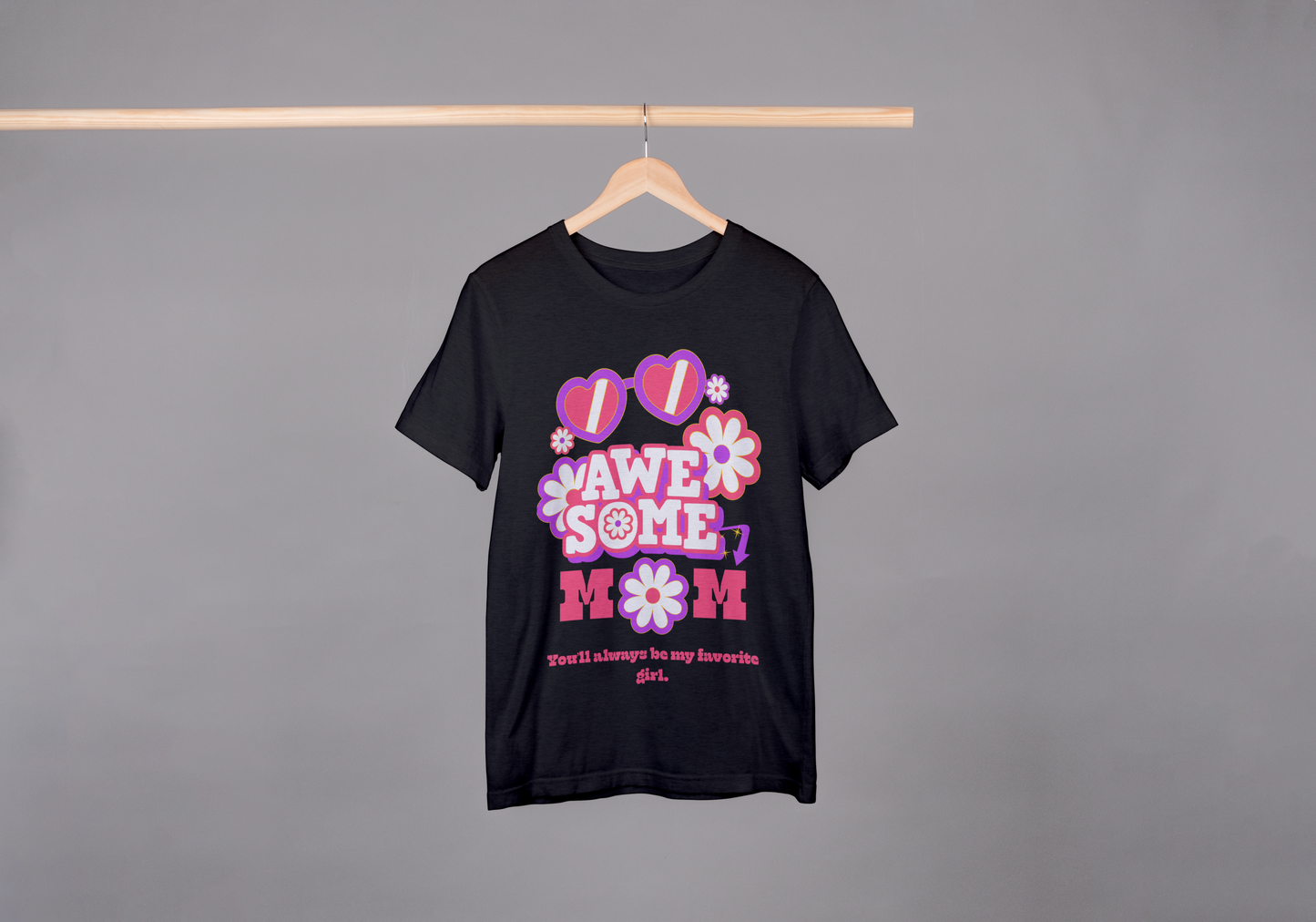 AWESOME MOM | Retro Floral Oversized Unisex Tee – Mother's Day Limited Edition by ASTER