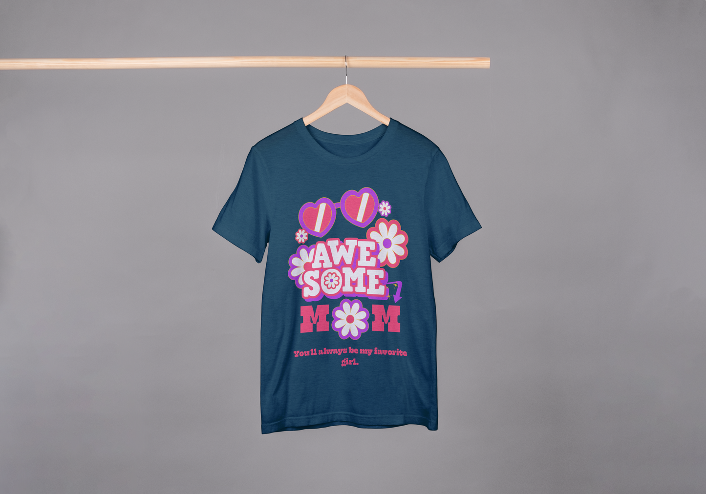 AWESOME MOM | Retro Floral Oversized Unisex Tee – Mother's Day Limited Edition by ASTER