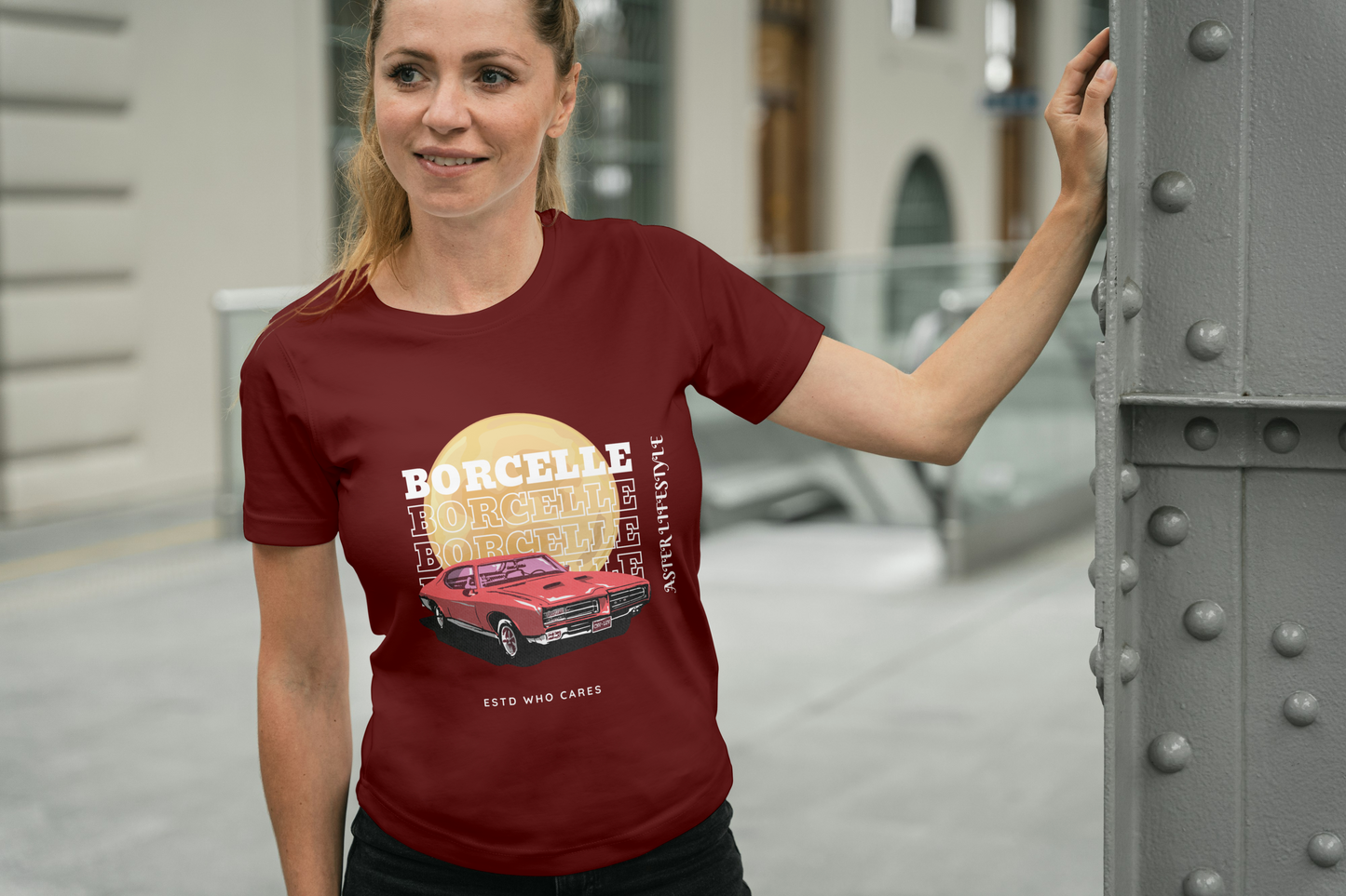 "BORCELLE Vintage Car Graphic Loose-Fit T-Shirt – ASTER STORE Exclusive"