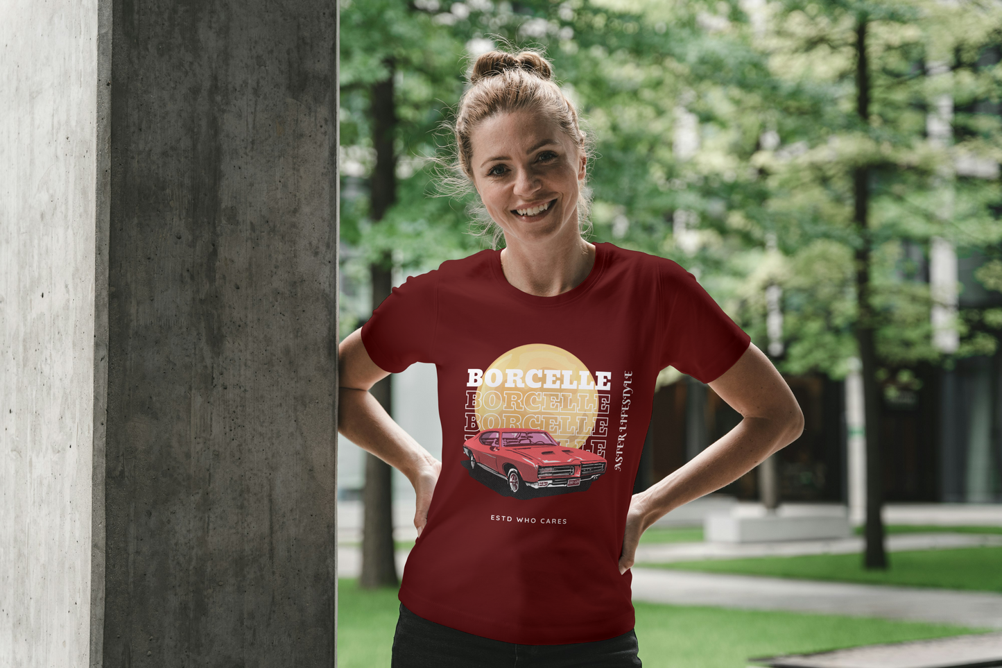 "BORCELLE Vintage Car Graphic Loose-Fit T-Shirt – ASTER STORE Exclusive"