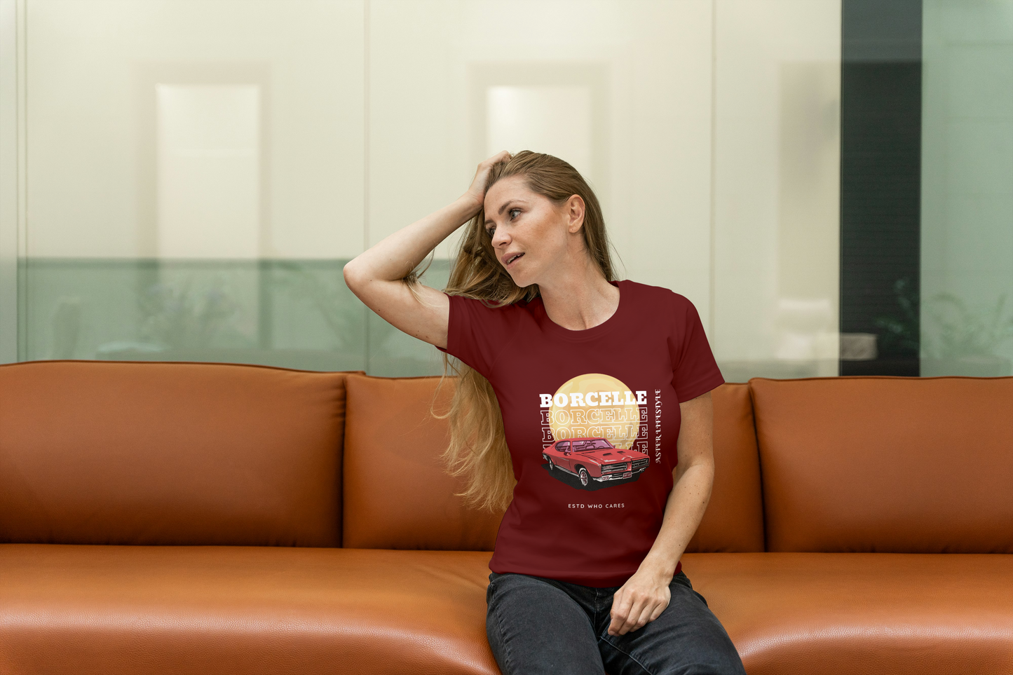 "BORCELLE Vintage Car Graphic Loose-Fit T-Shirt – ASTER STORE Exclusive"