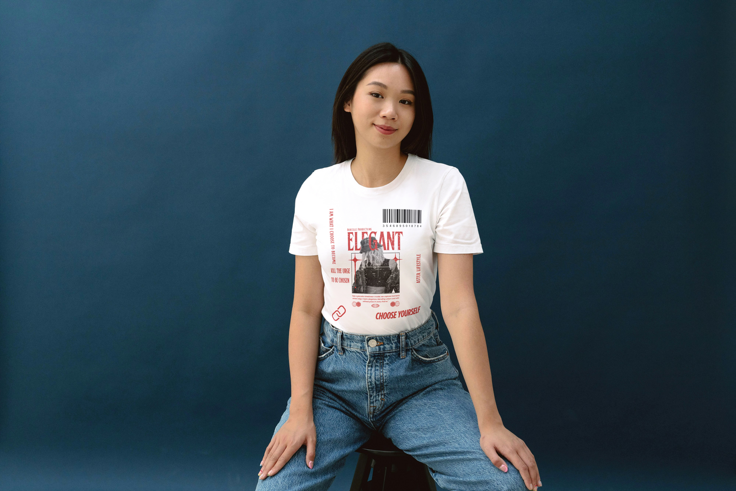 "Elegant Statement Graphic Tee – Women's Regular Fit | ASTER STORE"