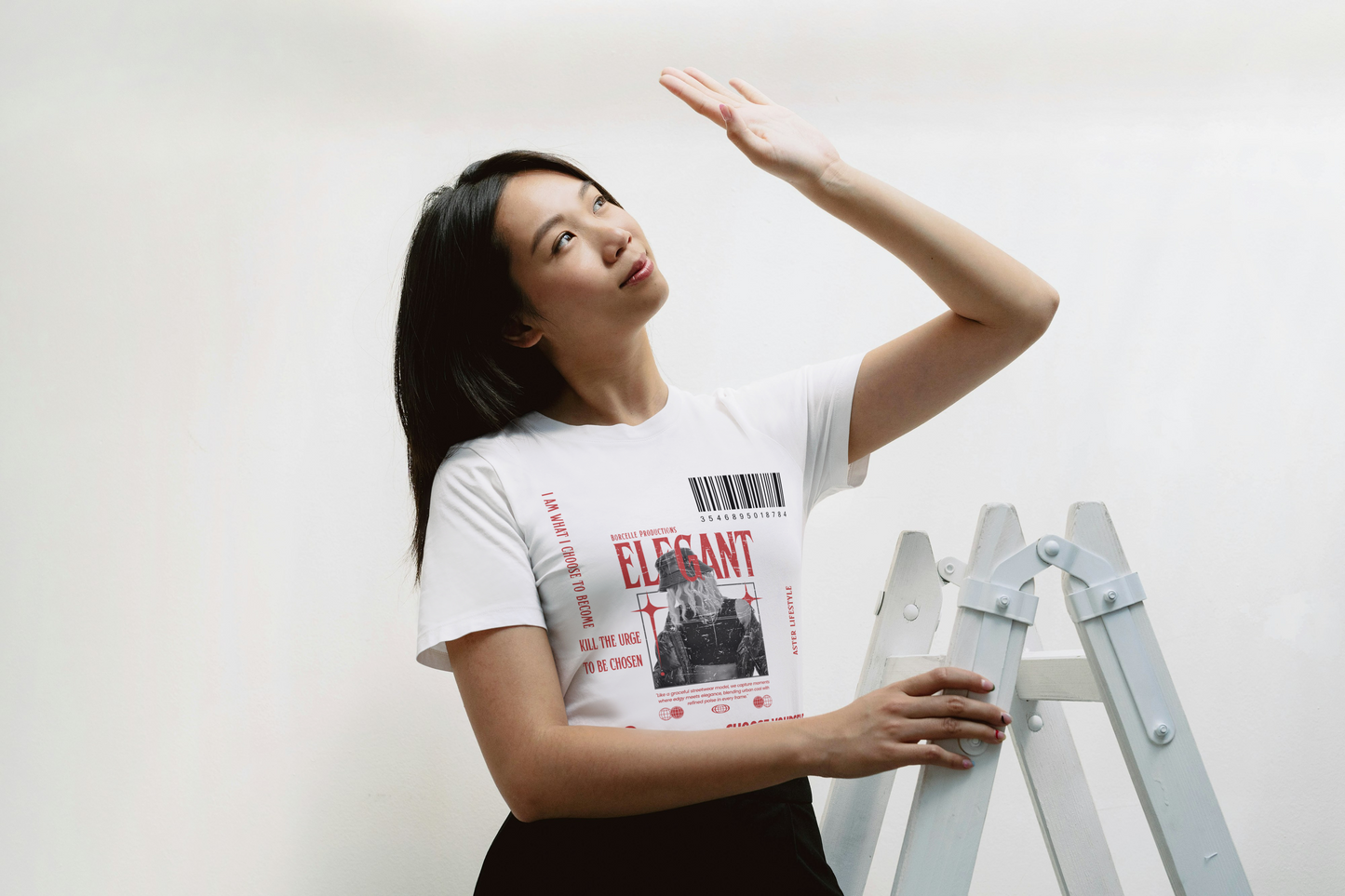 "Elegant Statement Graphic Tee – Women's Regular Fit | ASTER STORE"