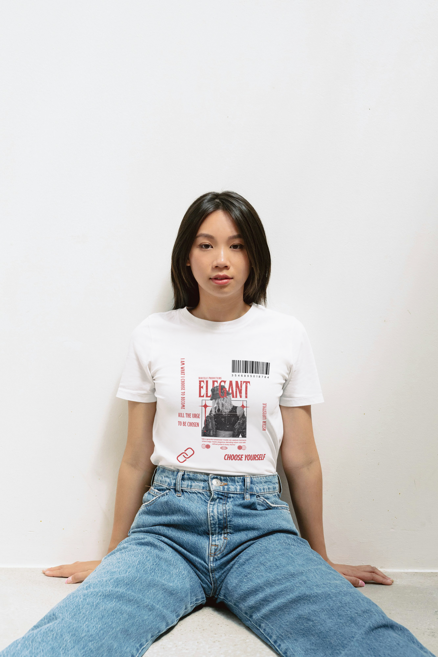 "Elegant Statement Graphic Tee – Women's Regular Fit | ASTER STORE"