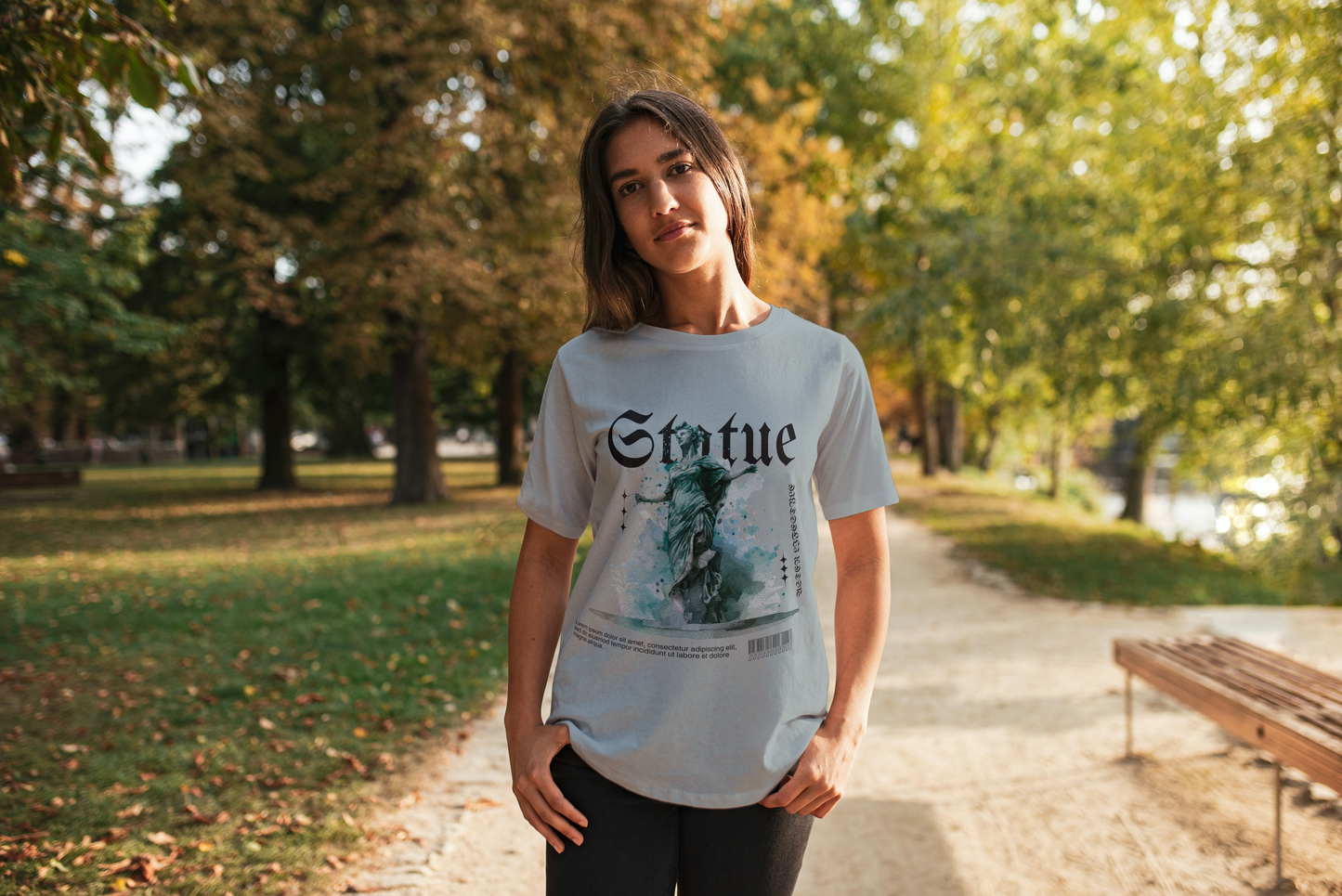 Unisex oversize "Statue" Loose Fit Graphic T-Shirt – Premium Quality