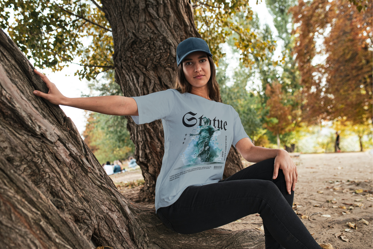 Unisex oversize "Statue" Loose Fit Graphic T-Shirt – Premium Quality
