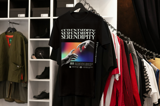 "SERENDIPITY TOUCH" Oversized Graphic T-Shirt by ASTER STORE