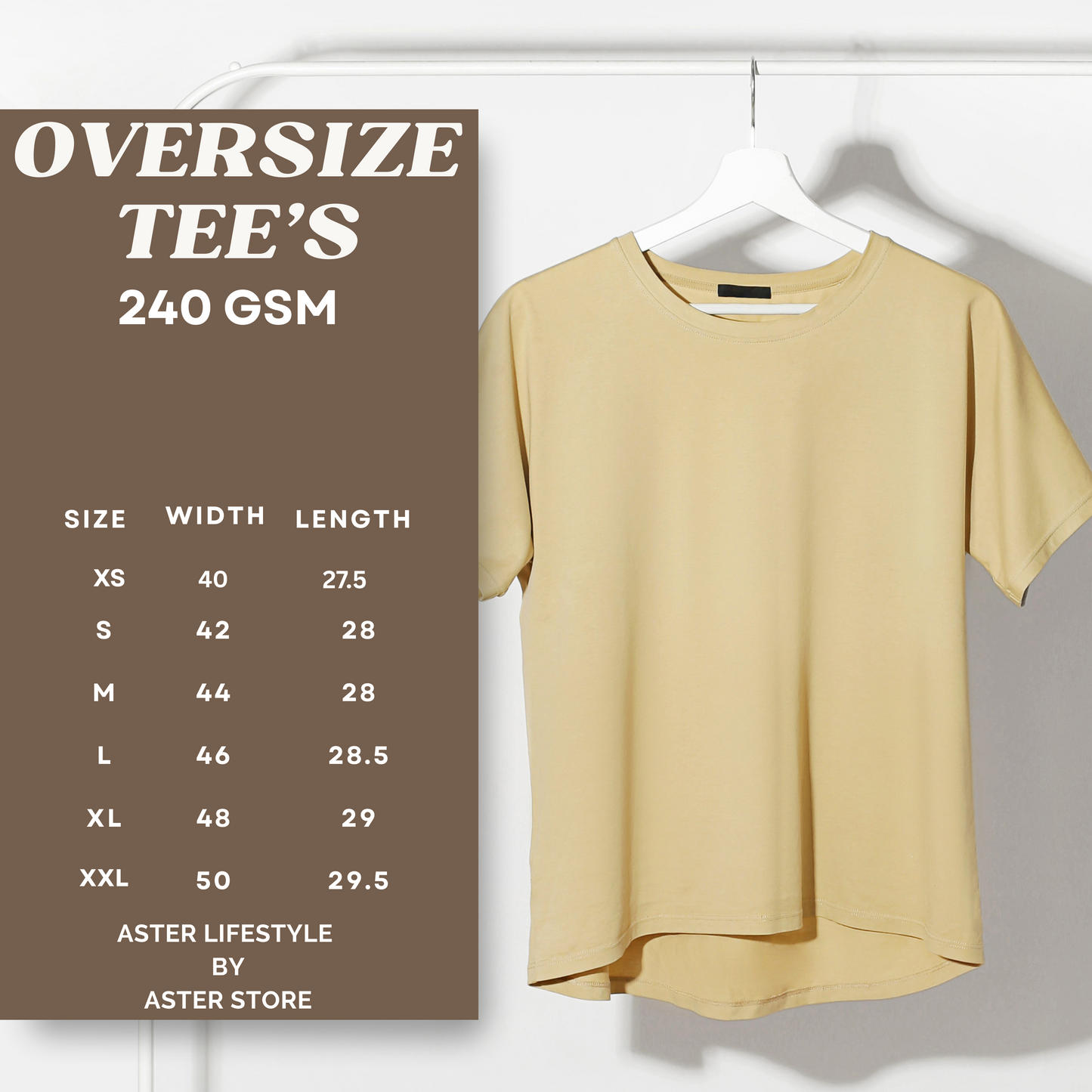 ASTER Oversized Terry French Tee – "Overthinking Solves Nothing" Edition