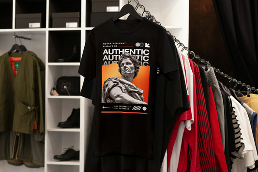 "AUTHENTIC SPIRIT" Oversized Graphic T-Shirt by ASTER STORE