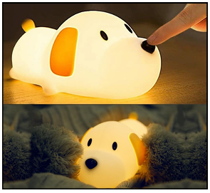 Cute Dog Puppy Silicon Night Lamp for Kids(17 cm, Multicolor3)