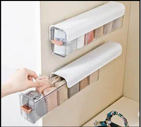 Wall Mount 6 Cell Drawer Storage Boxes and Acrylic Organizers