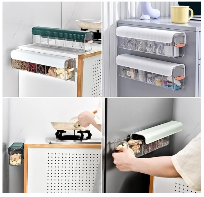 Wall Mount 6 Cell Drawer Storage Boxes and Acrylic Organizers