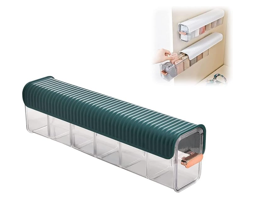 Wall Mount 6 Cell Drawer Storage Boxes and Acrylic Organizers