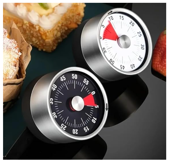 Magnetic 60 Minute Countdown Timer, Round, Mechanical