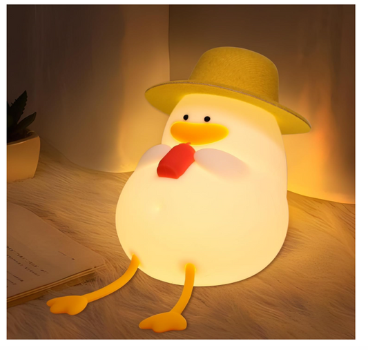 Cute Silicone Duck Night Light for Kids