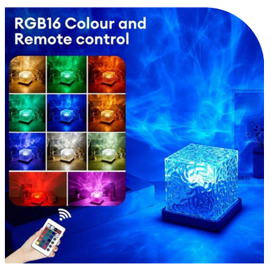 Dynamic Rotating Water  Ripple Night Light