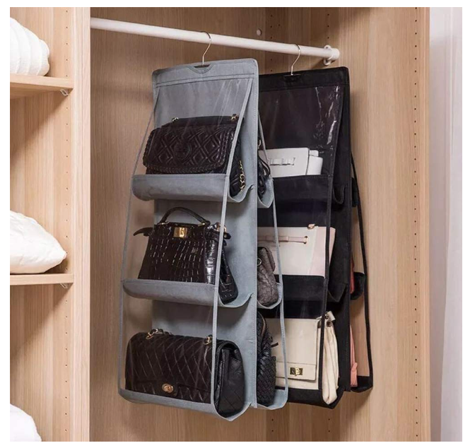 6 Pocket Large Foldable Hanging Purse Handbag