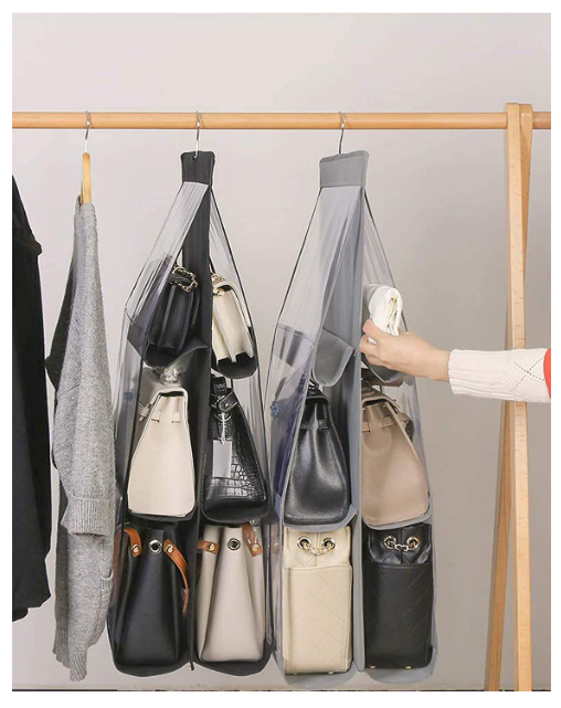 6 Pocket Large Foldable Hanging Purse Handbag