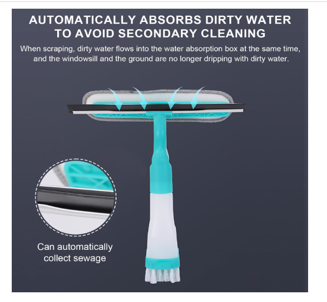 Multifunctional Double-Sided Window Cleaning Tool Glass Cleaning Scraper