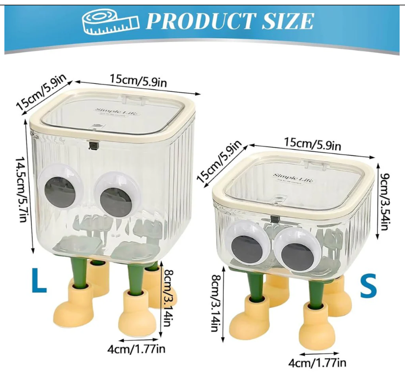 Cute Transparent Storage Container With Lid