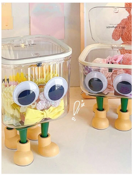 Cute Transparent Storage Container With Lid