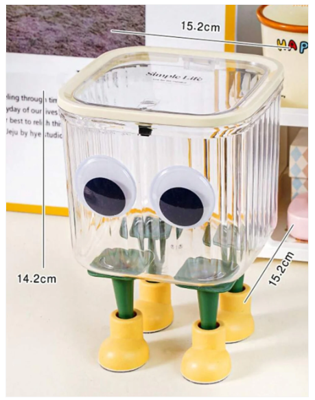 Cute Transparent Storage Container With Lid