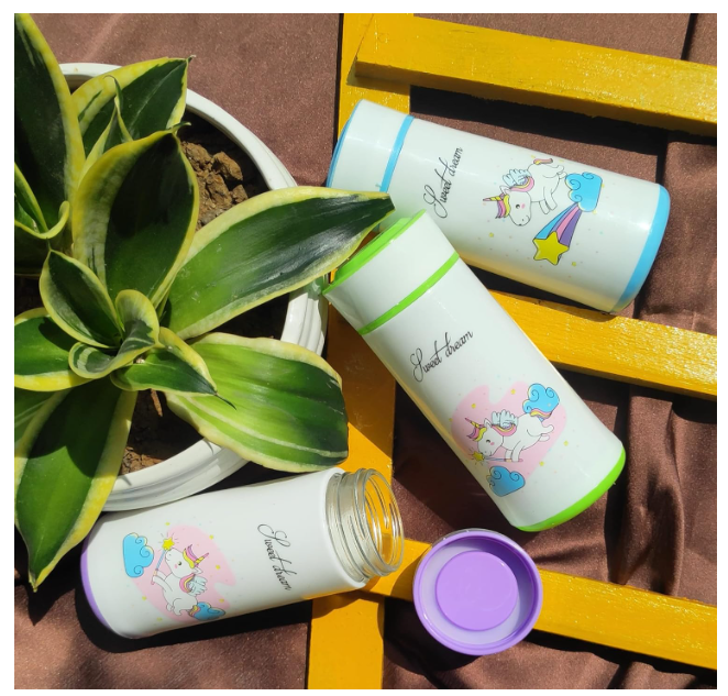 Cute Small Bottle for Kids to Carry Milk Water and Other Liquid