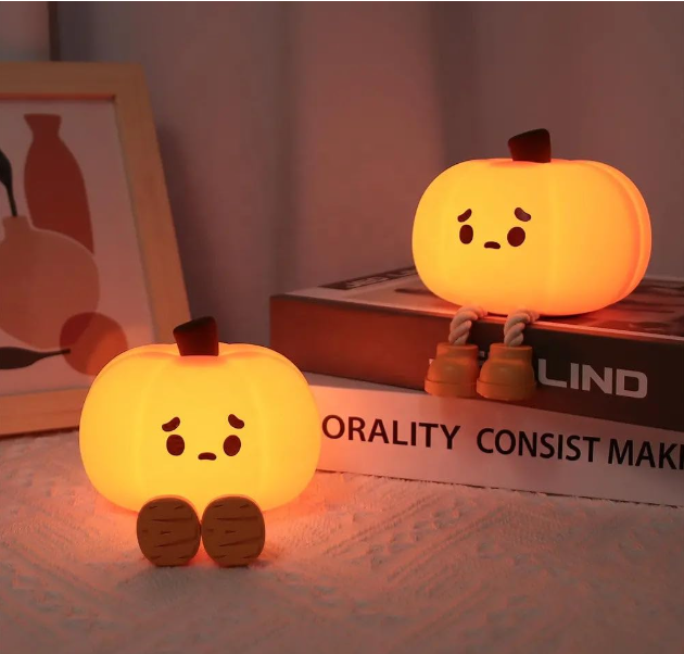 Pumpkin Night Light, Cute LED Lamp for Womans and Kids