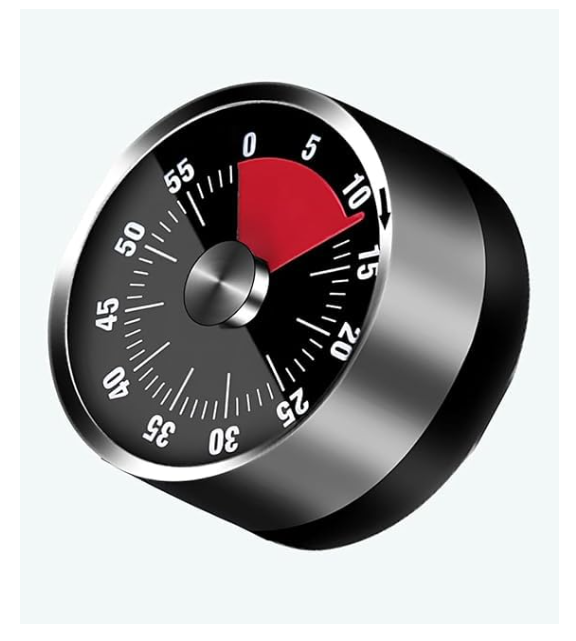 Magnetic 60 Minute Countdown Timer, Round, Mechanical
