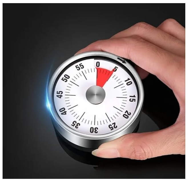 Magnetic 60 Minute Countdown Timer, Round, Mechanical