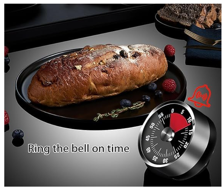 Magnetic 60 Minute Countdown Timer, Round, Mechanical