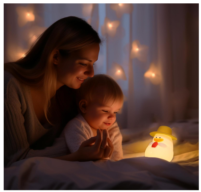 Cute Silicone Duck Night Light for Kids
