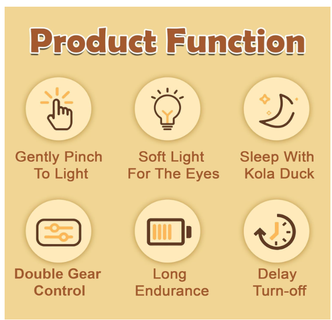 Cute Silicone Duck Night Light for Kids