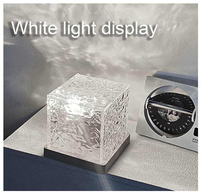 Dynamic Rotating Water  Ripple Night Light