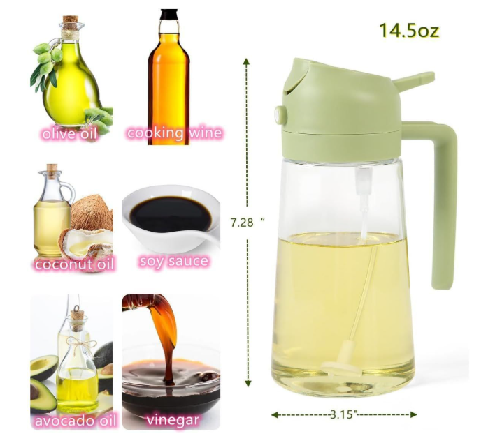 Oil Dispenser & Mist Spray Bottle, Cooking/Baking Tool & Accessories