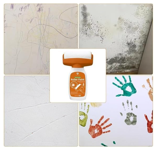 Wall Repair Roller Paint Household Supply Cleaning Tool White Water Based Latex DIY