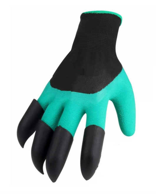 Garden Gloves with Right Hand Fingertips ABS Claws for Pruning, Digging & Planting, One Pair