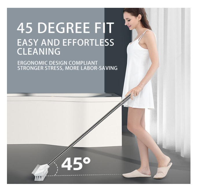 Long Handle Floor Scrub Brush, 2 in 1 Cleaning Brush Handle