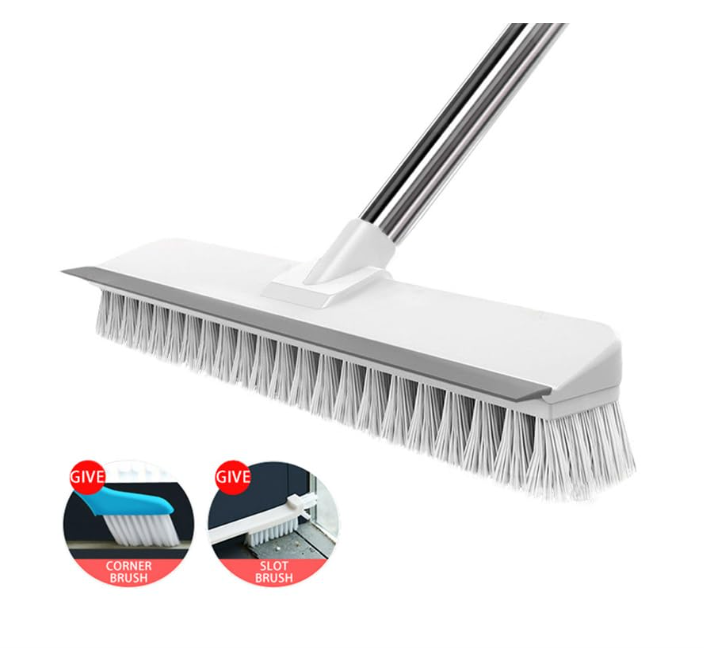 Long Handle Floor Scrub Brush, 2 in 1 Cleaning Brush Handle