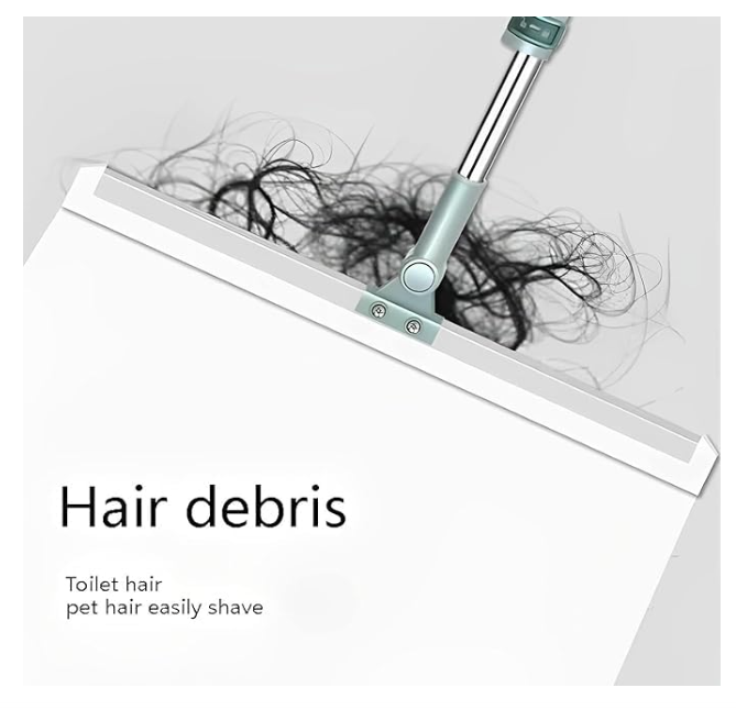 Soft Rubber Blade Floor and Window Glass Cleaning Wiper with Telescopic Handle